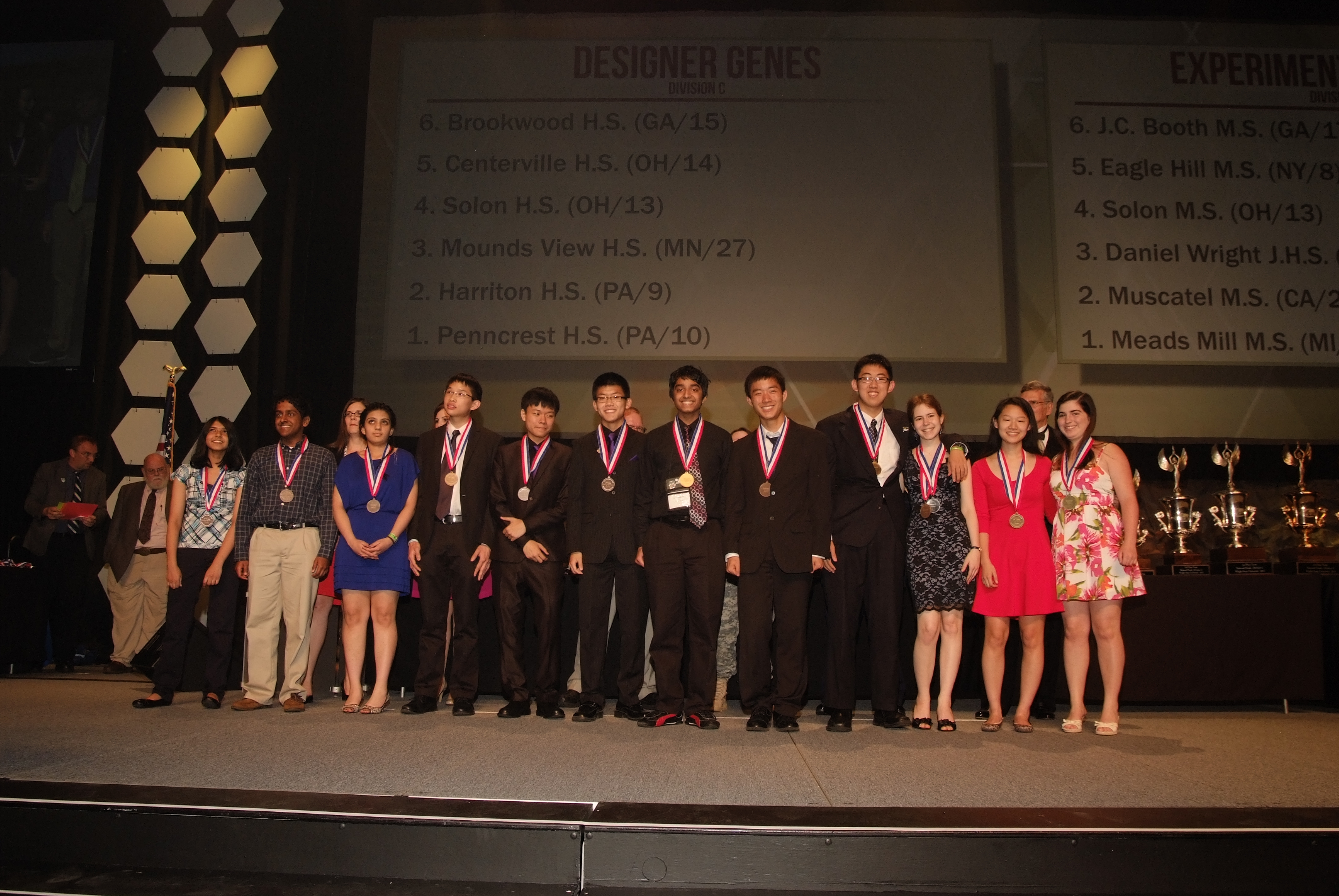 Winners of the Designer Genes event at the 2013 National Tournament at Wright State University